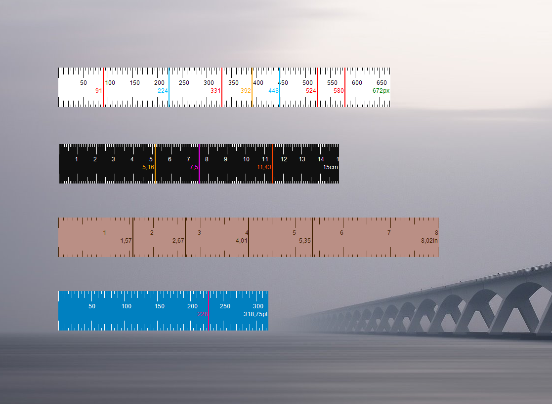 ruler to scale on computer screen