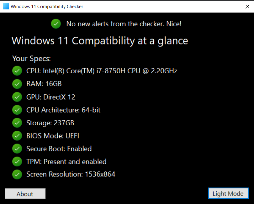 Windows 11 Compatibility checker