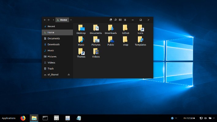 Free Linux hosting based on Windows 10 online theme