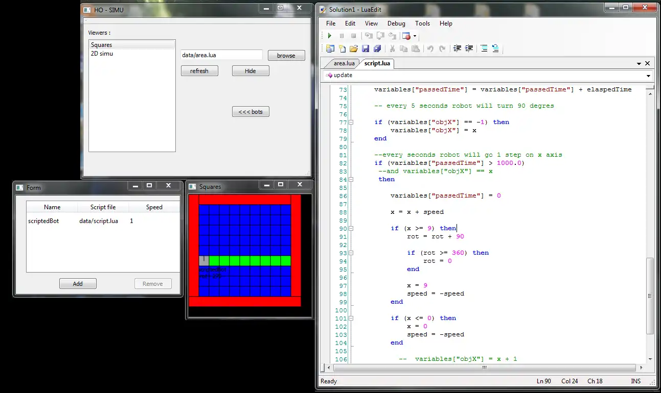 Download web tool or web app 2D Bot Simulation to run in Windows online over Linux online