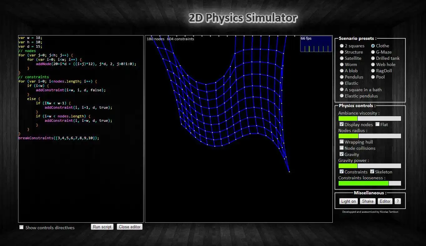 Download web tool or web app 2D-Physics-Engine to run in Linux online