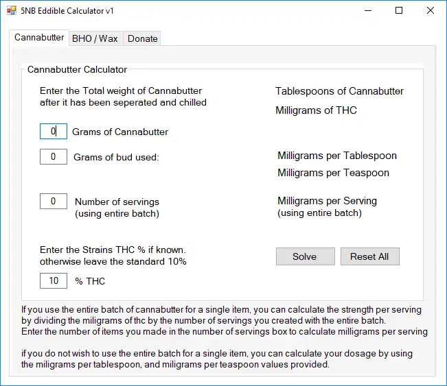 Download web tool or web app 5NB THC Calculator to run in Windows online over Linux online