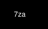 Run 7za in OnWorks free hosting provider over Ubuntu Online, Fedora Online, Windows online emulator or MAC OS online emulator