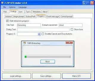 Download web tool or web app 7-ZIP SFX Maker