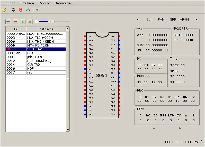 Download web tool or web app 8051 Simulator to run in Windows online over Linux online