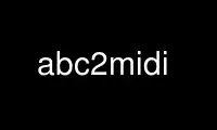 abc2midi را در ارائه دهنده هاست رایگان OnWorks از طریق Ubuntu Online، Fedora Online، شبیه ساز آنلاین ویندوز یا شبیه ساز آنلاین MAC OS اجرا کنید.