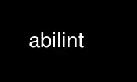 Run abilint in OnWorks free hosting provider over Ubuntu Online, Fedora Online, Windows online emulator or MAC OS online emulator