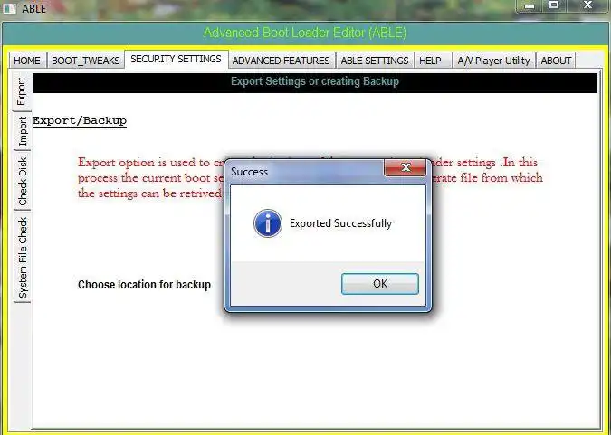 Download web tool or web app ABLE (advance boot loader Editor)