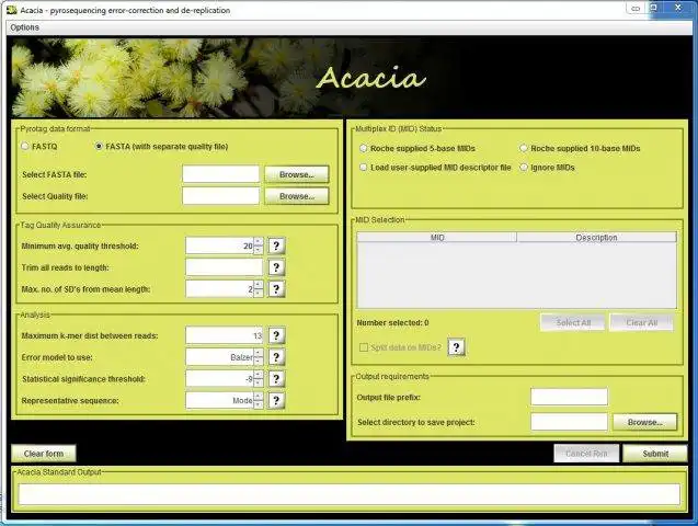 Download web tool or web app Acacia to run in Windows online over Linux online