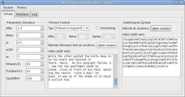 Download web tool or web app ACO Substitution Cipher Cracker