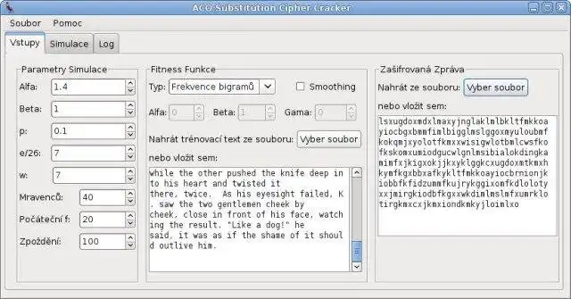 Download web tool or web app ACO Substitution Cipher Cracker to run in Linux online