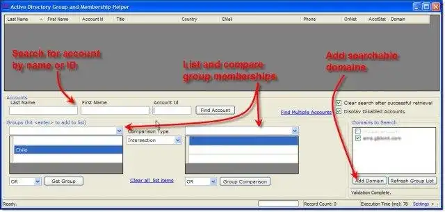 Download web tool or web app Active Directory (AD)  Helper