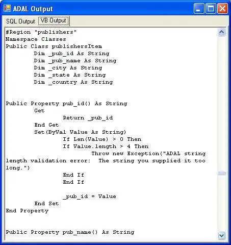 Download web tool or web app ADAL - Auto Database Access Layer