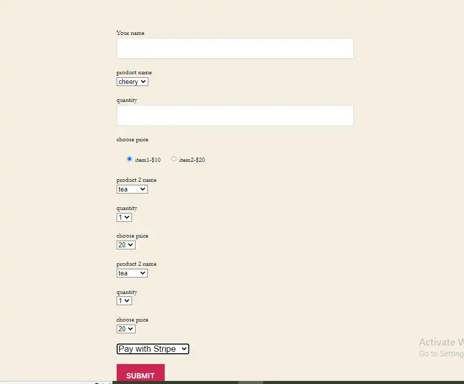 Download web tool or web app Addon Stripe with contact form 7