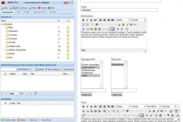 웹 도구 또는 웹 앱 다운로드 Adon Web Content Management Framework