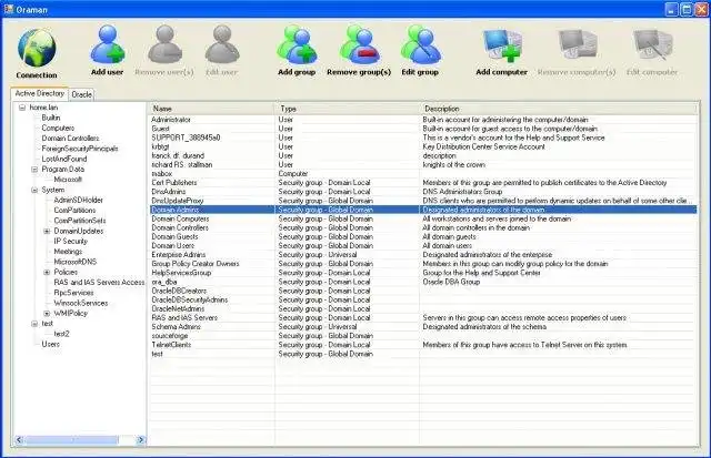 Download web tool or web app AD Oracle Manager