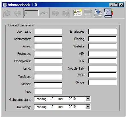 Download web tool or web app Adressenboek