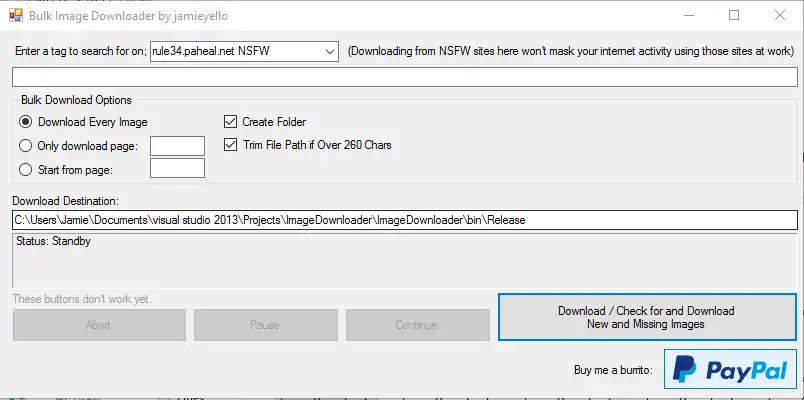 Download web tool or web app Adult Bulk Image Downloader