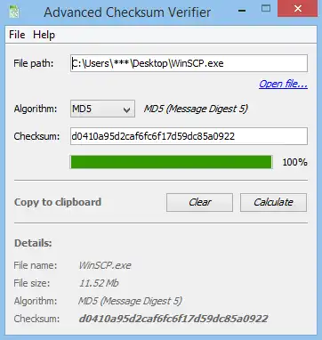 Download web tool or web app Advanced Checksum Verifier Utility