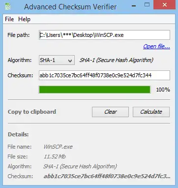 Download web tool or web app Advanced Checksum Verifier Utility