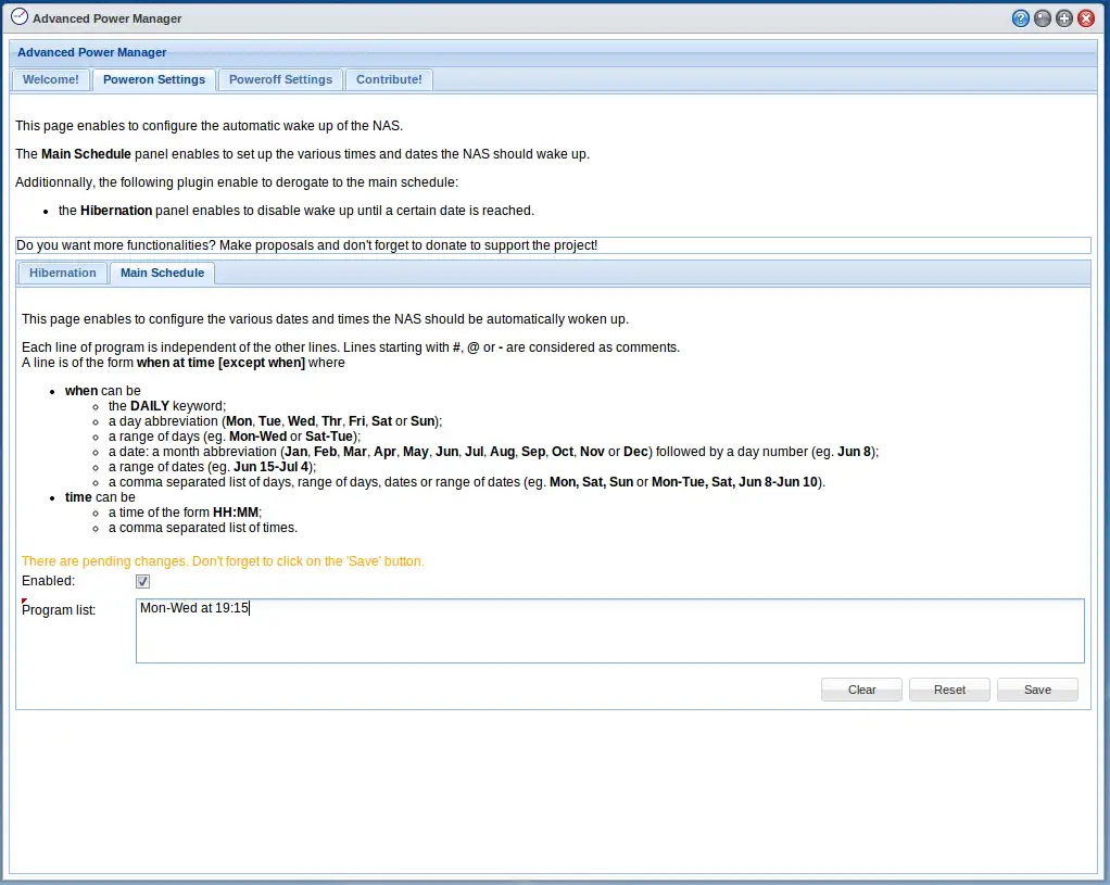 Download web tool or web app Advanced Power Manager for Synology NAS