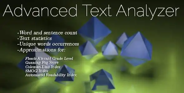 Download web tool or web app Advanced Text Analyzer