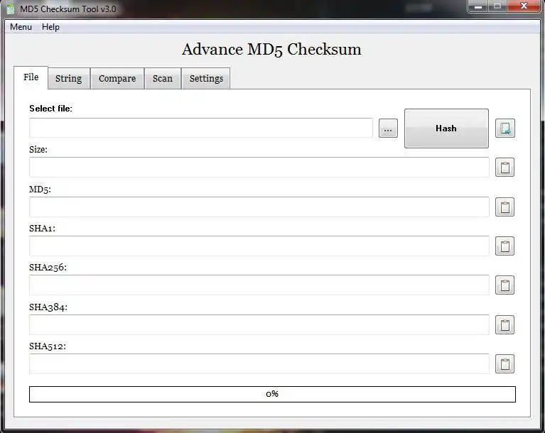 Download web tool or web app Advance MD5 Checksum 