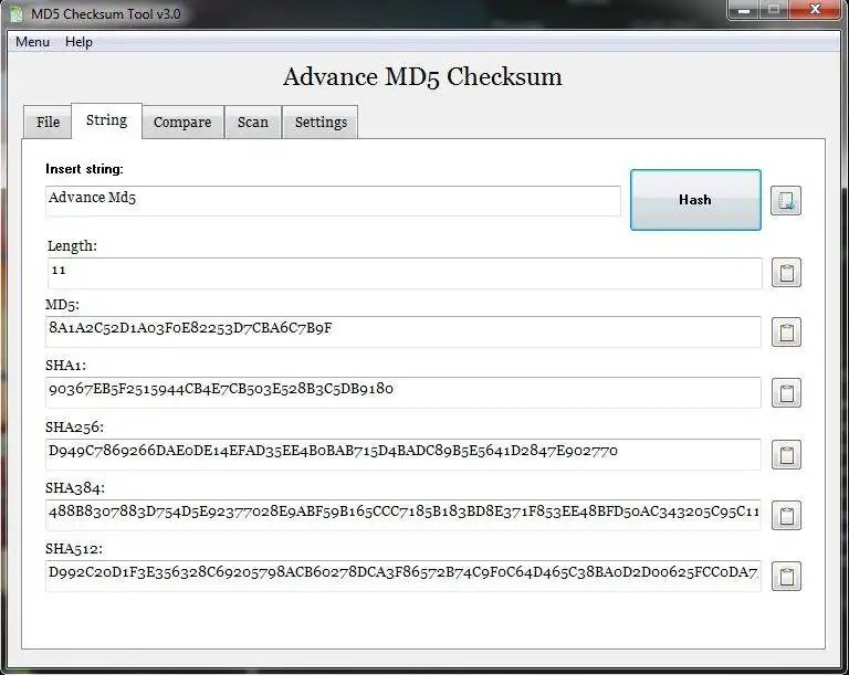 Download web tool or web app Advance MD5 Checksum 