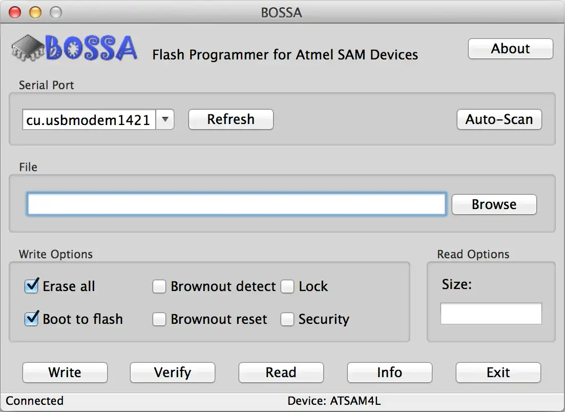 Download web tool or web app A fork of BOSSA