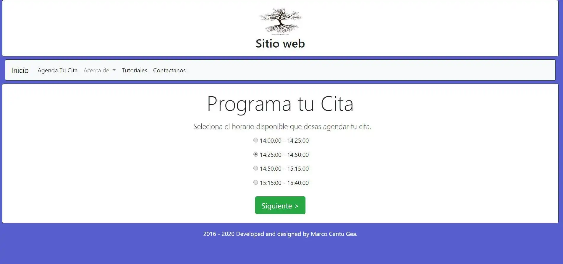 Download web tool or web app Agenda y Reservacion de Citas