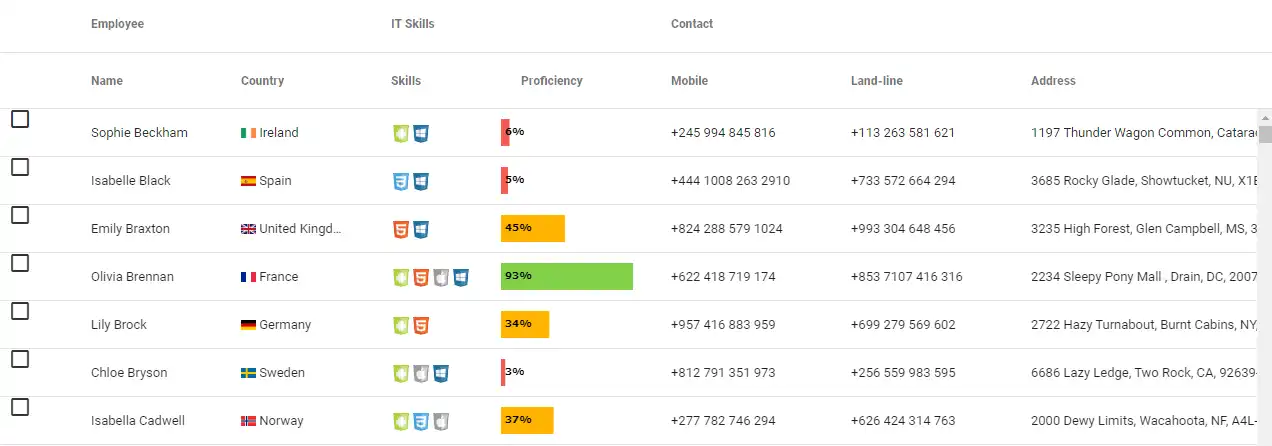 Download web tool or web app AG Grid