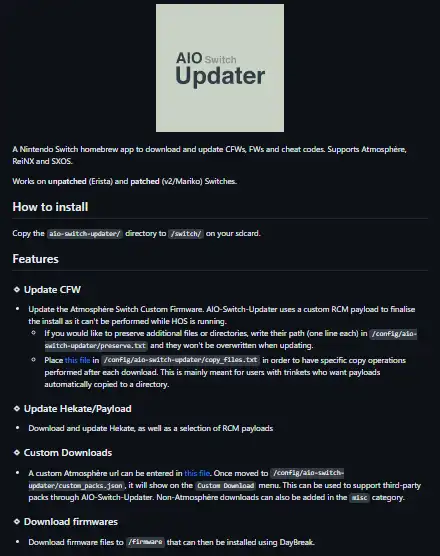 Download web tool or web app AIO-Switch-Updater