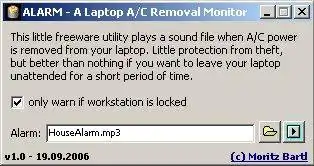 Download web tool or web app A.L.A.R.M. A Laptop A/C Removal Monitor