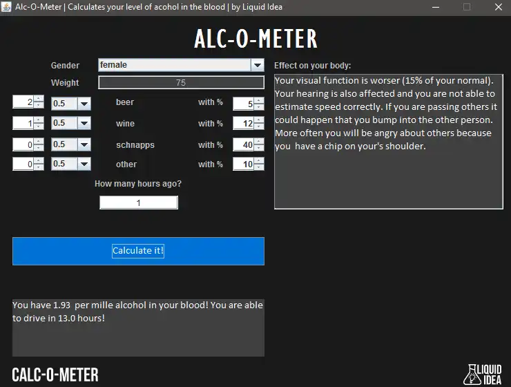 Download web tool or web app Alc-O-Meter to run in Linux online