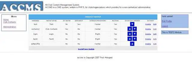 Download web tool or web app All Club CMS