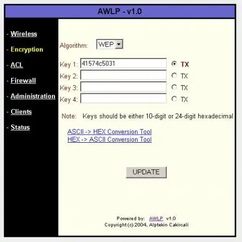 Download web tool or web app Alptekins Wireless Linux Project