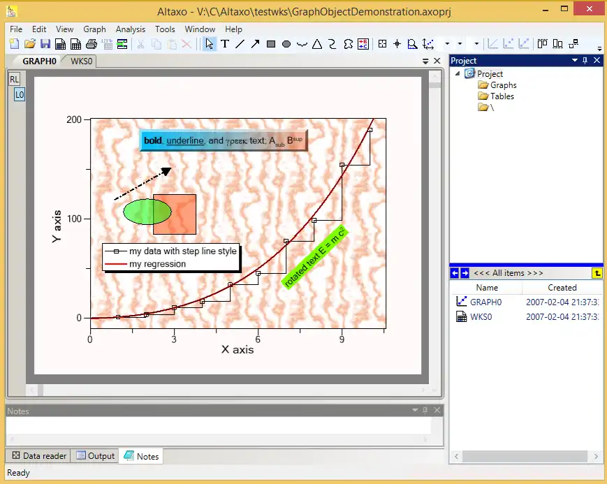 Download web tool or web app Altaxo Data Processing/Plotting Program to run in Windows online over Linux online