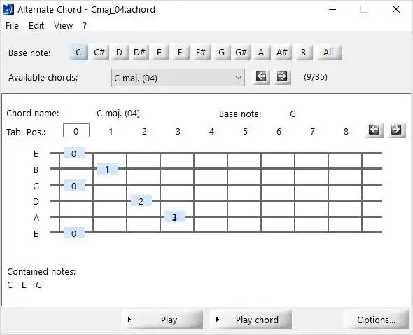 Download web tool or web app Alternate Chord 1.840