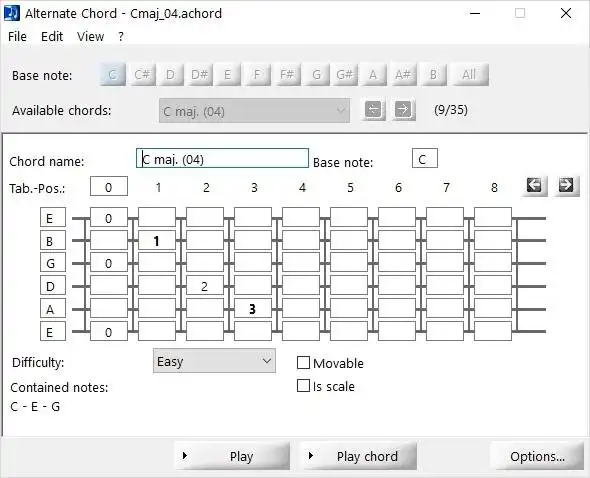 Download web tool or web app Alternate Chord 1.840