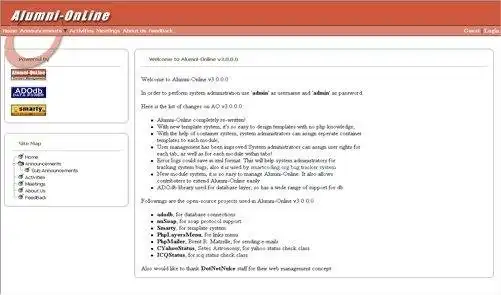 Download web tool or web app Alumni-Online