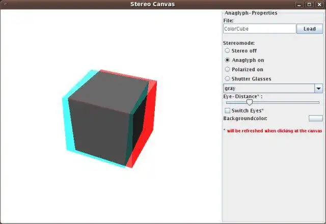 Download web tool or web app Anaglyph Canvas3D to run in Linux online