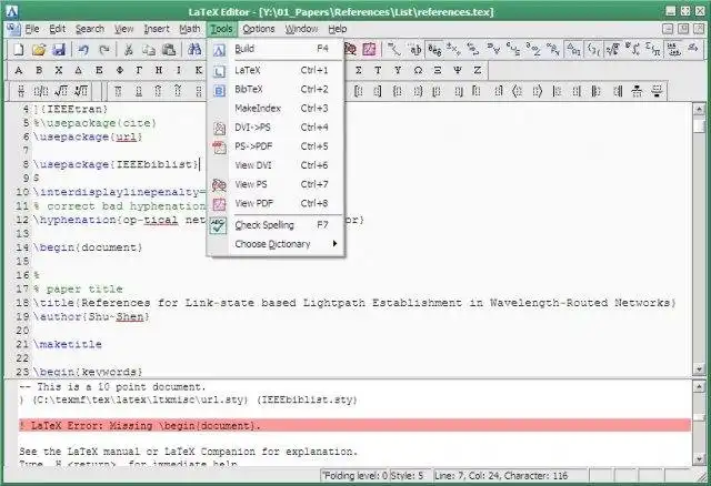 Download web tool or web app An easy-to-use editor for LaTeX source