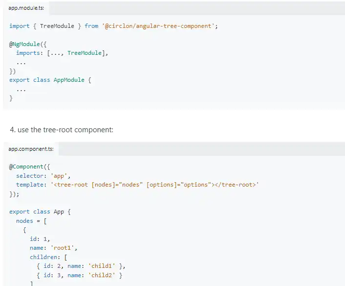 Download web tool or web app angular tree component