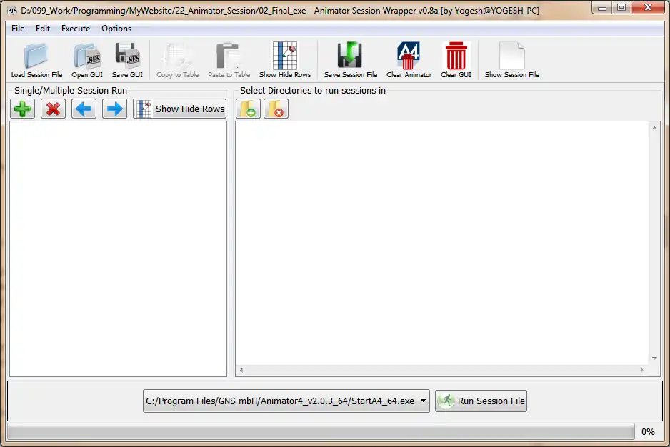 Download web tool or web app Animator Session Wrapper