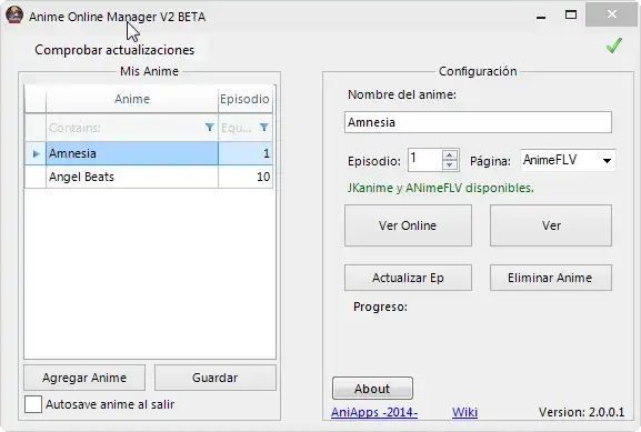 Download web tool or web app Anime Online Manager