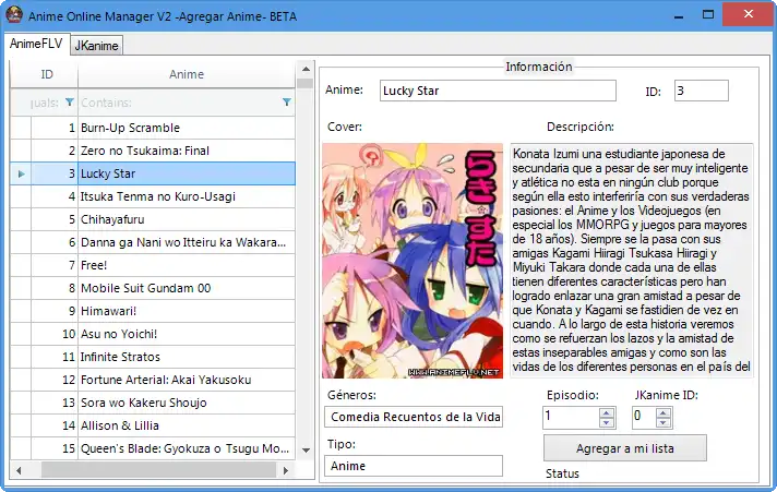 Download web tool or web app Anime Online Manager