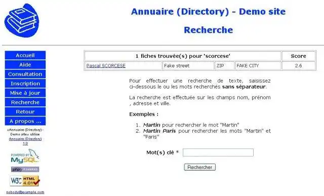 Download web tool or web app Annuaire (Directory)