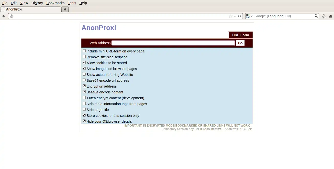 Download web tool or web app AnonProxi