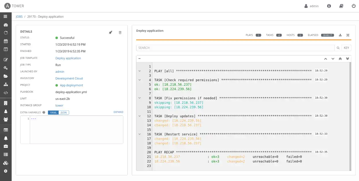 Download web tool or web app Ansible