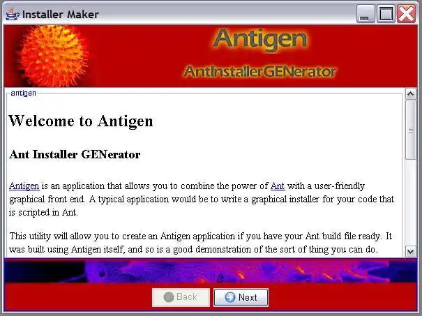 Download web tool or web app Antigen - ANT Installer GENerator